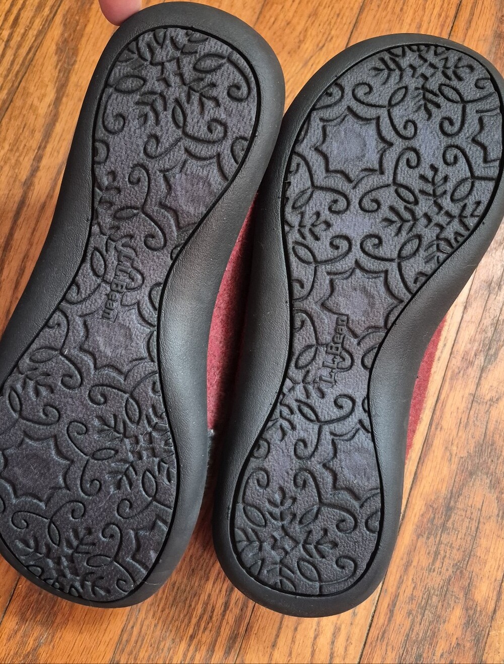 LL Bean Daybreak Scuff Motif Cat Wool Slippers Size 8 - Picture 5 of 7